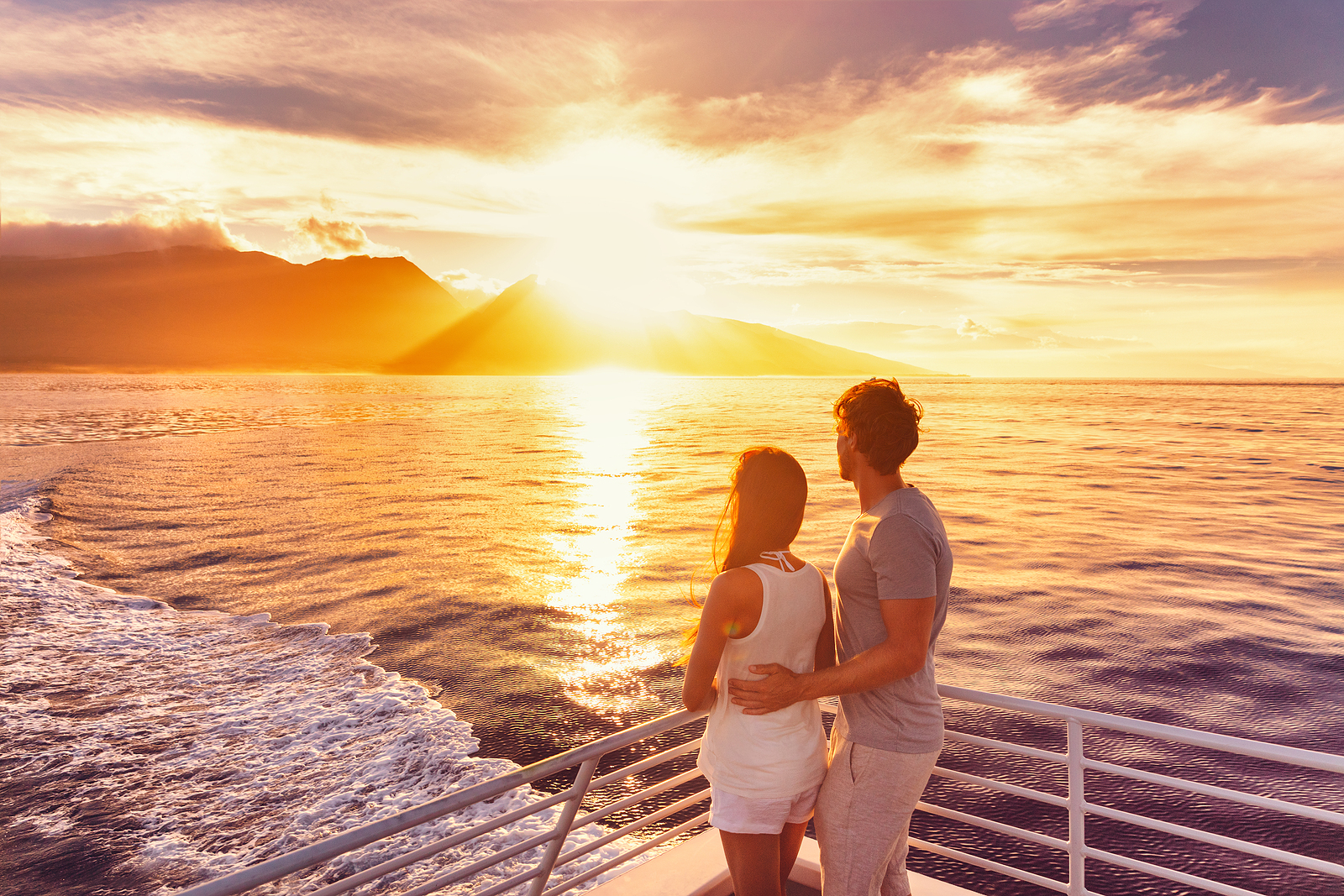 bigstock Travel cruise ship couple on s 247935865