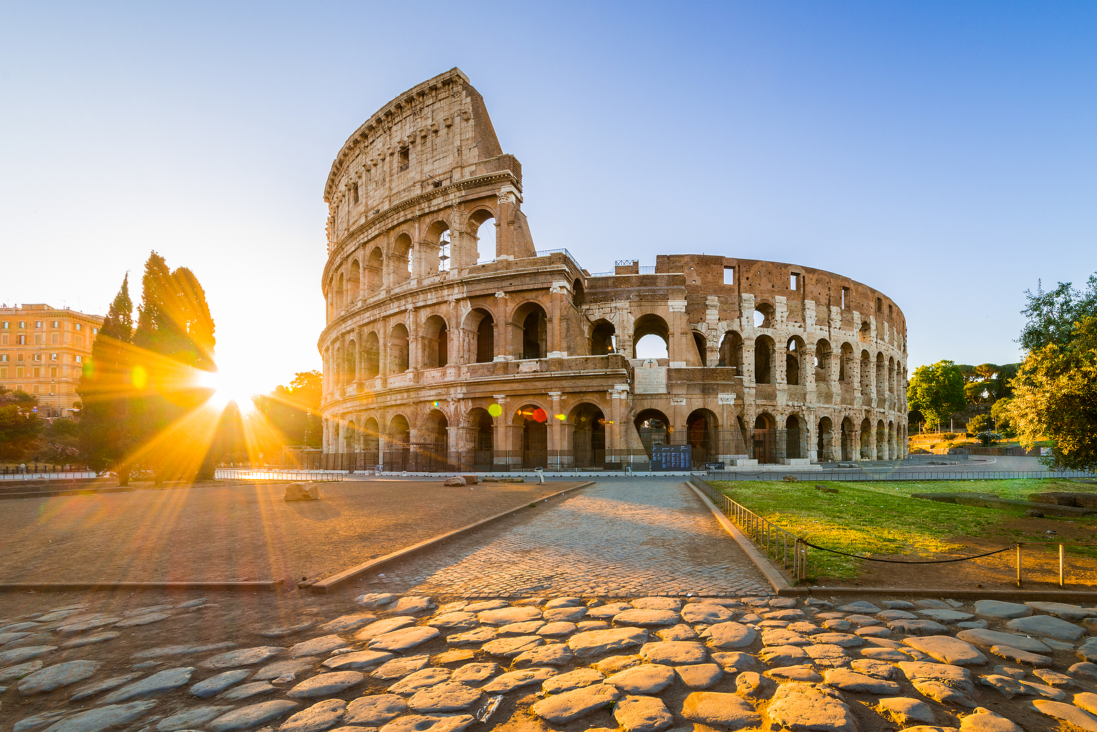 bigstock Colosseum At Sunrise Rome It 267474112